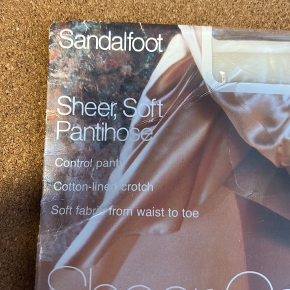Vintage Sheer Control Top Pantyhose size long bone 81 shiny size M - Picture 6 of 17